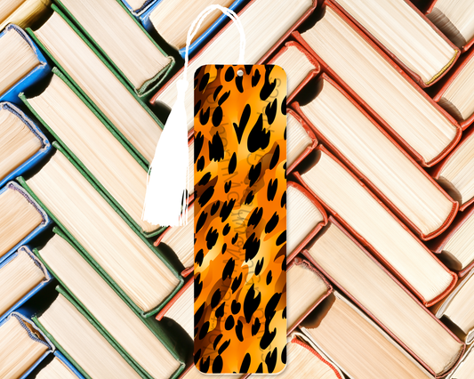 Fire Leopard Print Bookmark