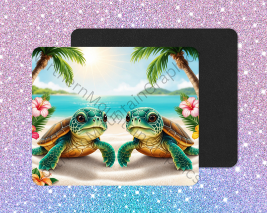 Bright Island Hatchlings Sea Turtle Mouse Pad