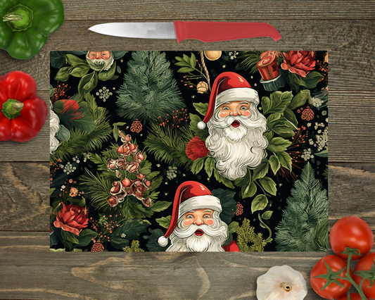 Glass Cutting Board Christmas