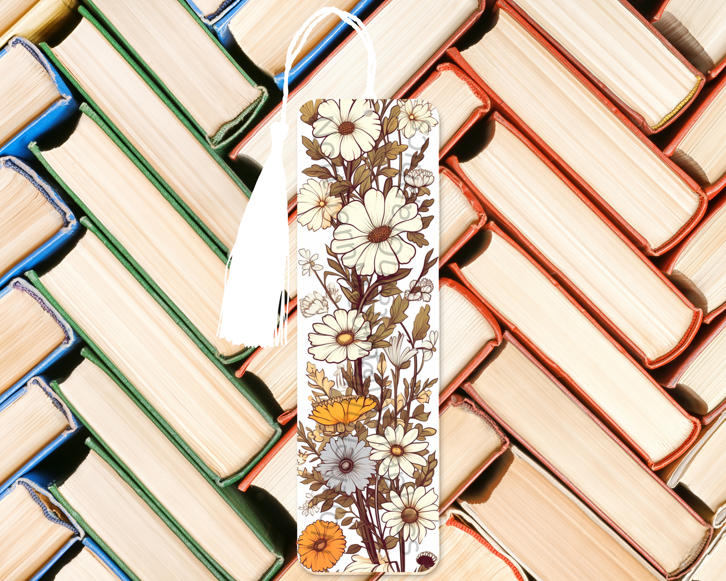 Vintage Meadow Blooms Bookmark
