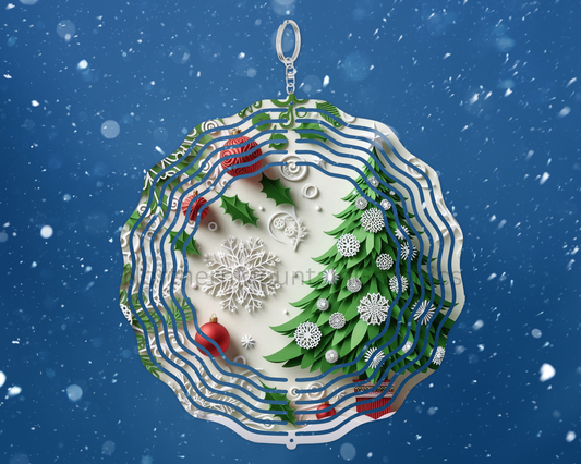 Snowy Evergreen Magic Wind Spinner