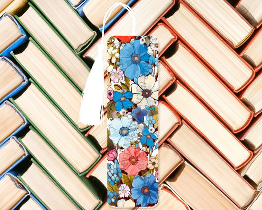 Blue Blossom Field Bookmark