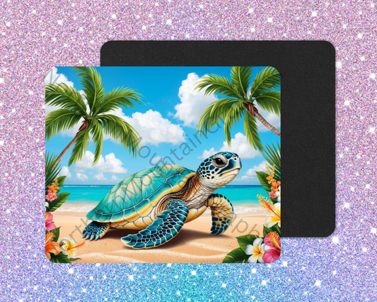 Tropical Sea Turtle Trek Mouse Pad