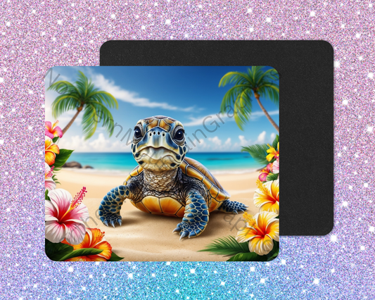 Island Cutie Sea Turtle Explorer Mouse Pad