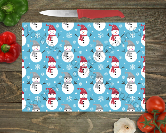 Glass Cutting Board Christmas