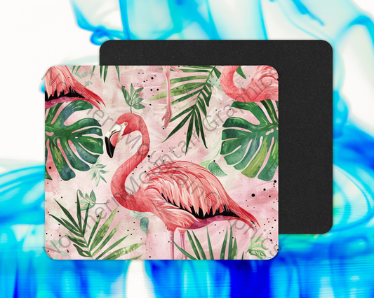 Soft Pink Flamingo Mouse Pad