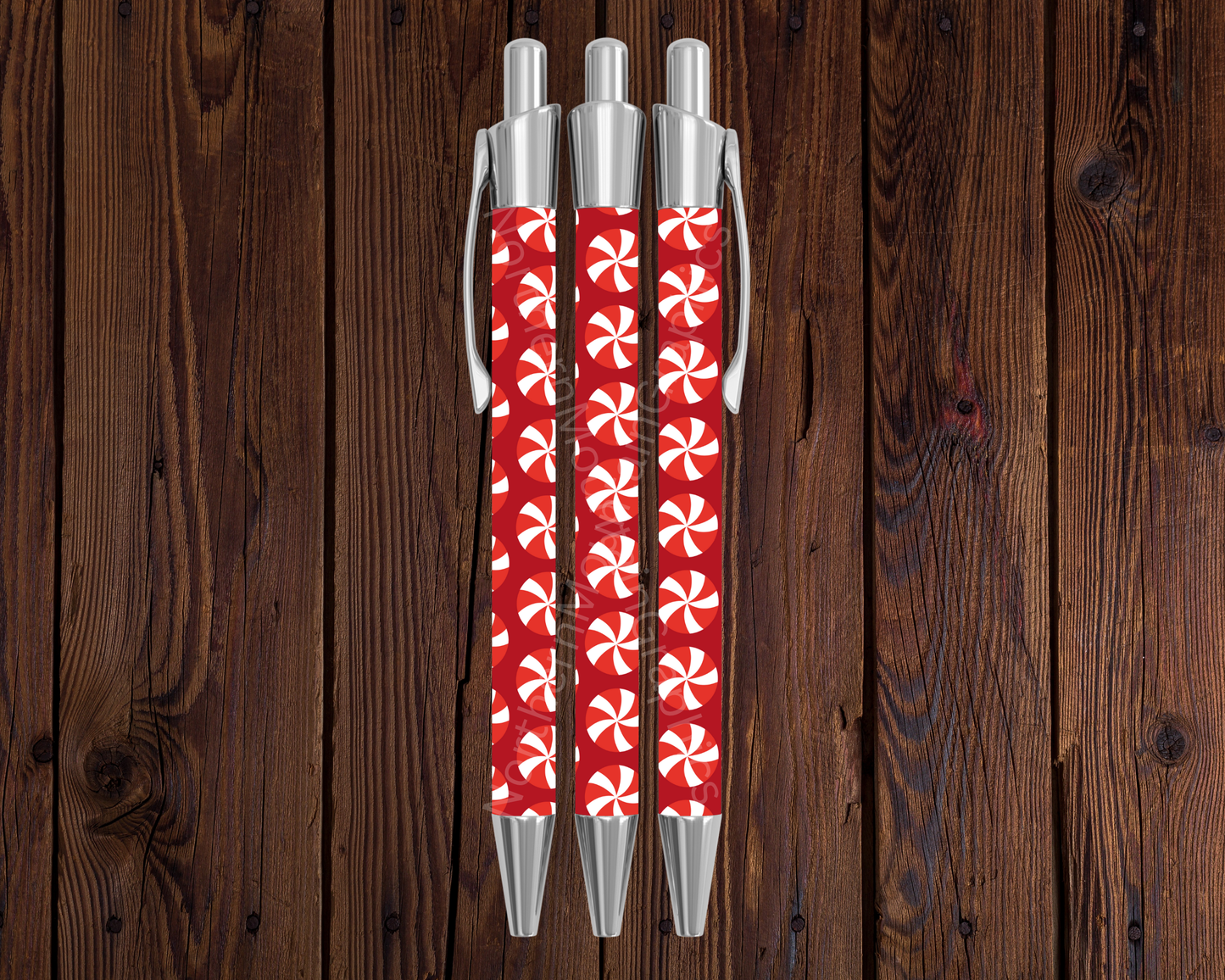 Peppermint Swirl Red Christmas Pen