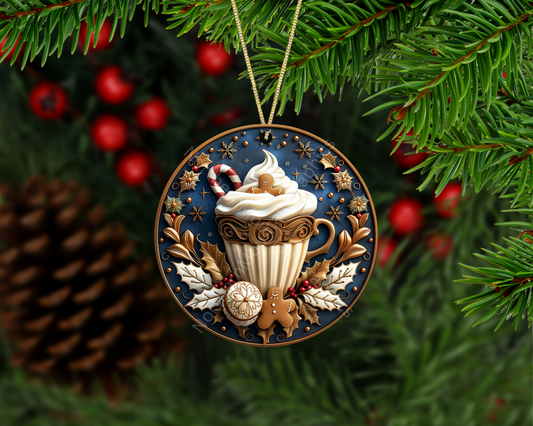 Holiday Hot Cocoa Mug Christmas Ornament
