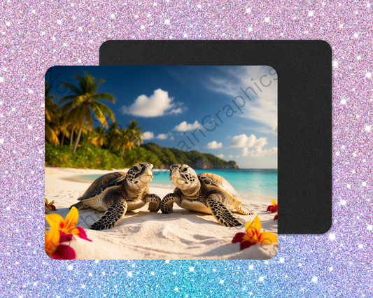 Island Sea Turtle Friends Mouse Pad