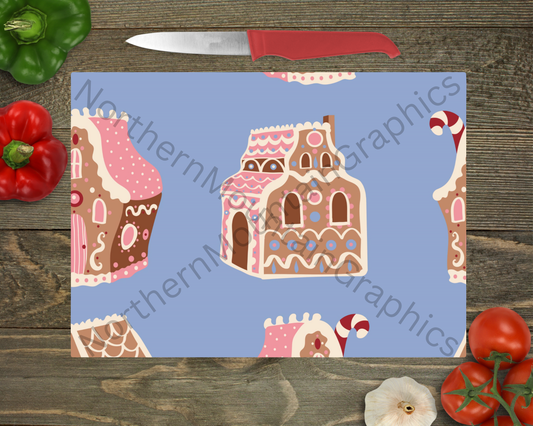 Glass Cutting Board Christmas