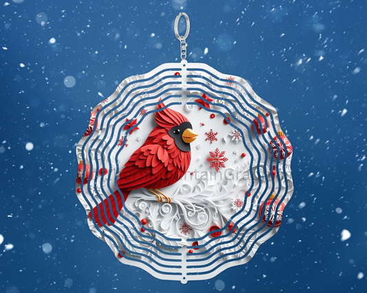 Cardinal Christmas Elegance Wind Spinner
