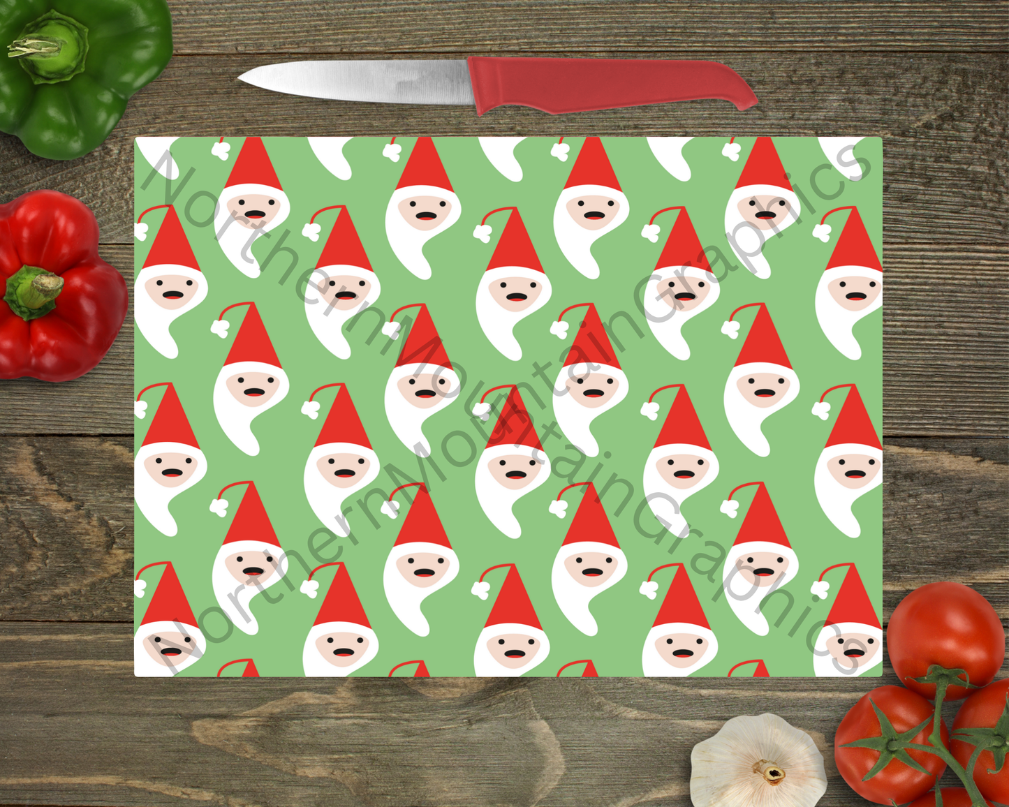 Glass Cutting Board Christmas