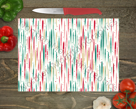 Glass Cutting Board Christmas
