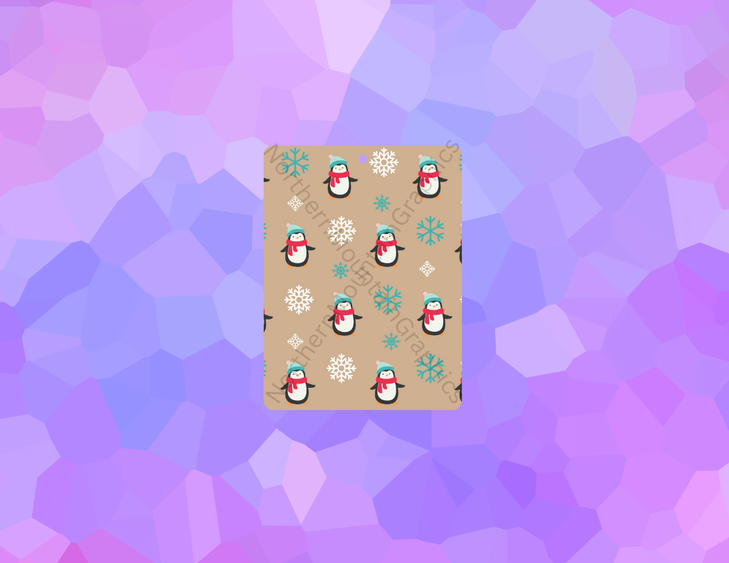 Penguin Snowflake Pattern Christmas Air Freshener