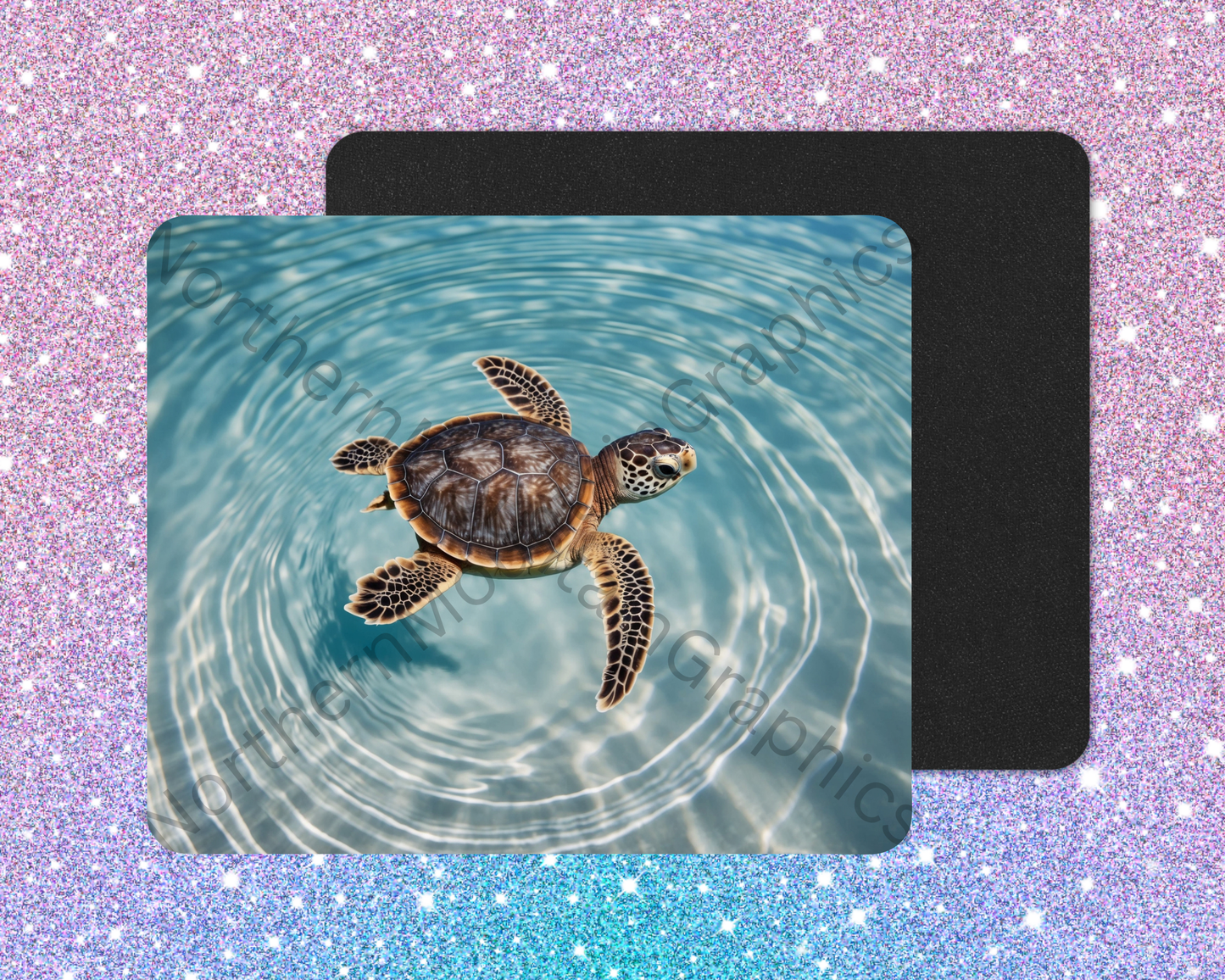Calm Water Sea Turtle Drifter Mouse Pad
