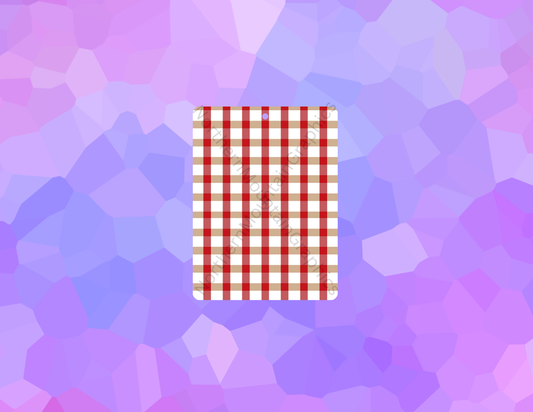 Red and Beige Plaid Christmas Air Freshener