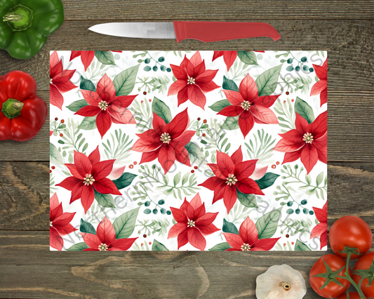 Glass Cutting Board Christmas