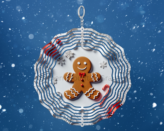 Classic Gingerbread Charm Wind Spinner