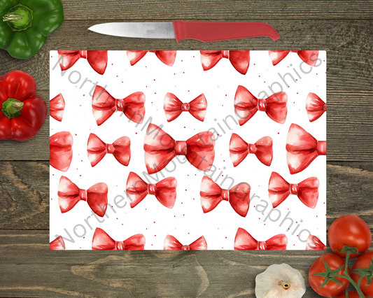 Glass Cutting Board Christmas