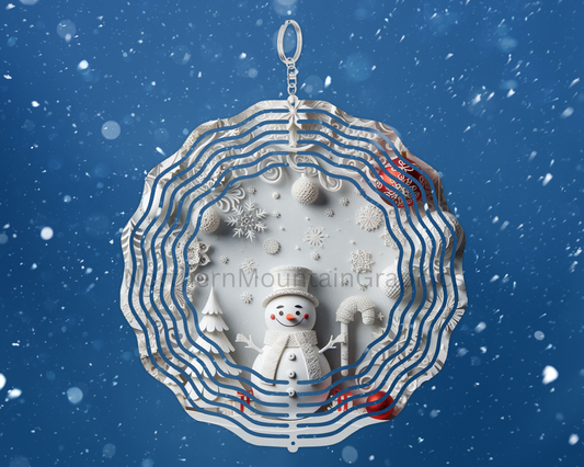 Snowman Winter Wonderland Wind Spinner
