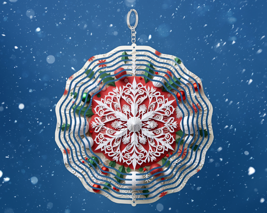 Grand Snowflake Medallion Wind Spinner