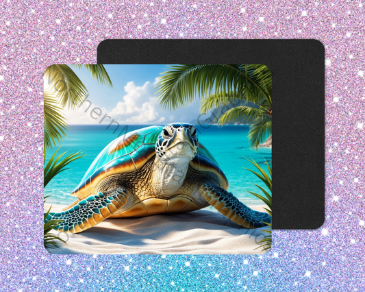 Turquoise Shell Sea Turtle Dream Mouse Pad