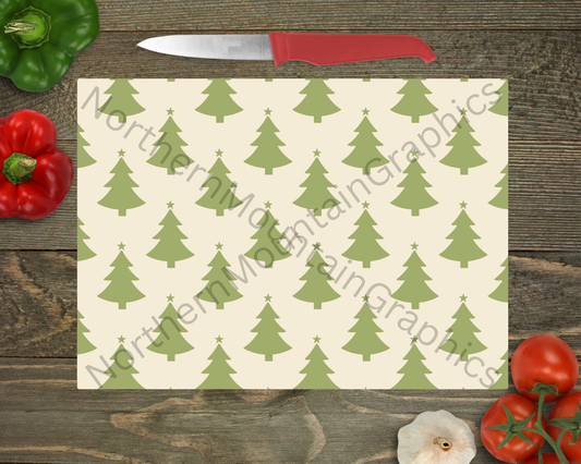 Glass Cutting Board Christmas