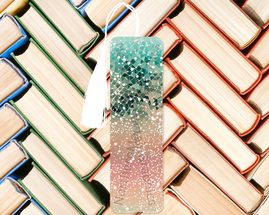 Pastel Mosaic Snowfall Bookmark