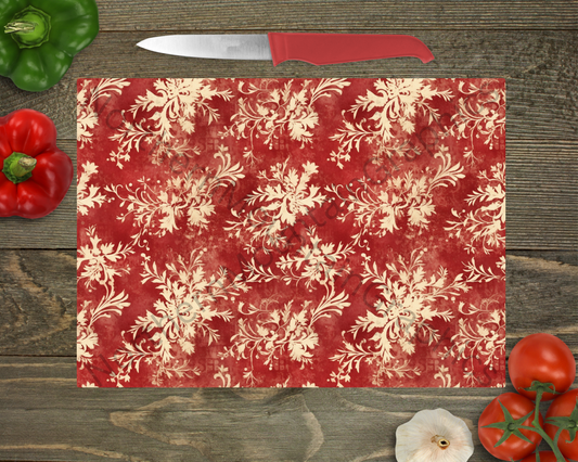 Glass Cutting Board Christmas