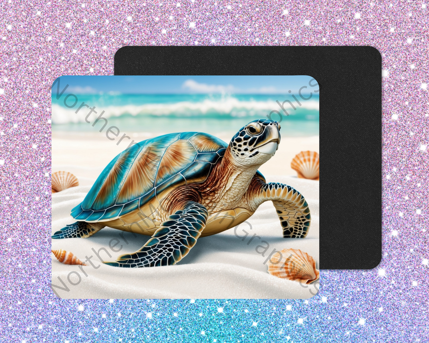 Shoreline Shell Sea Turtle Explorer Mouse Pad