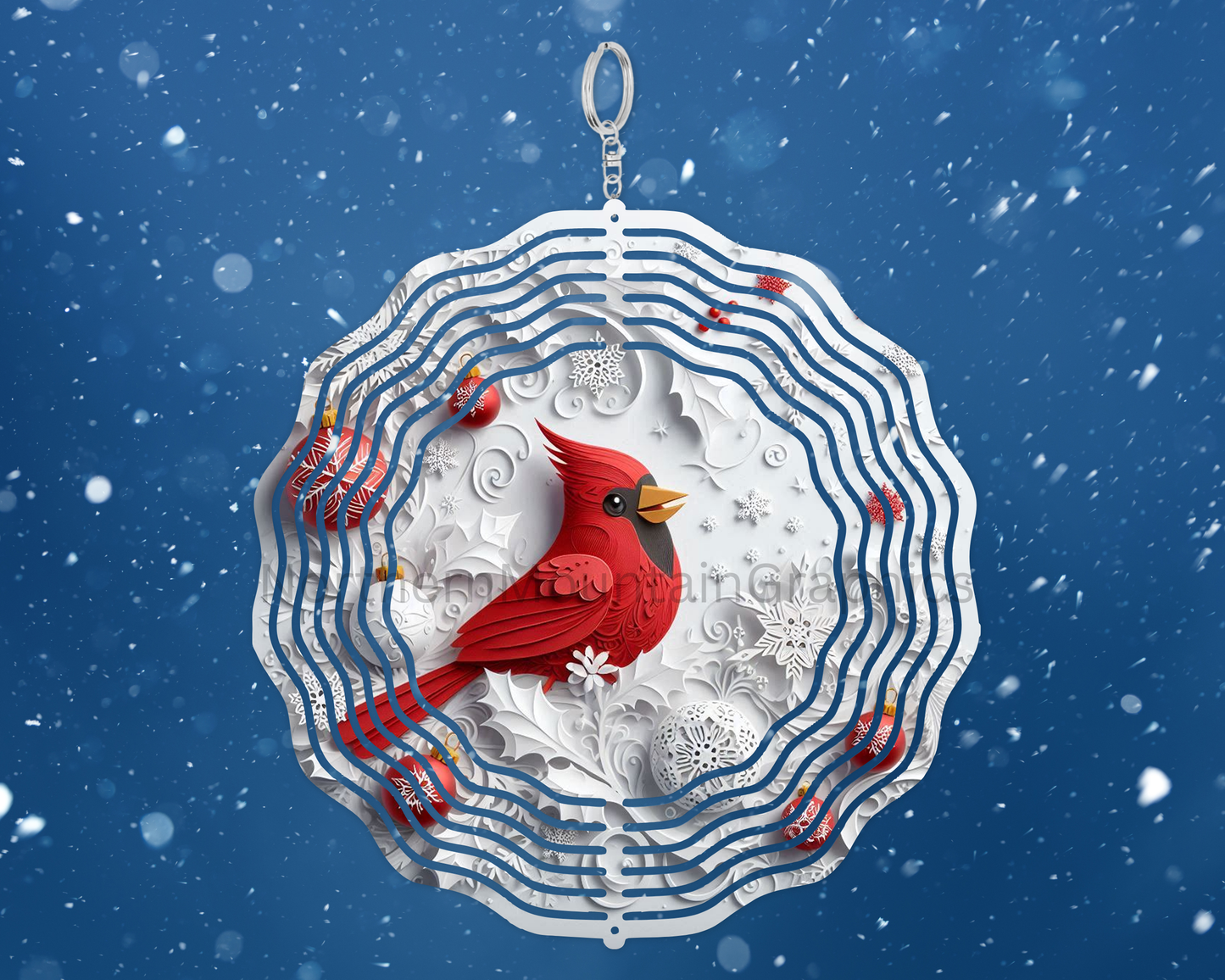 Cardinal Bird Wind Spinner