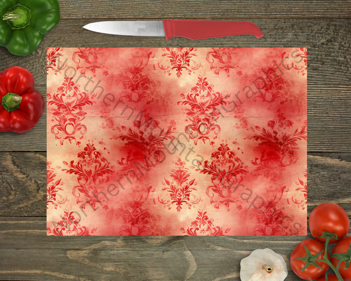 Glass Cutting Board Christmas