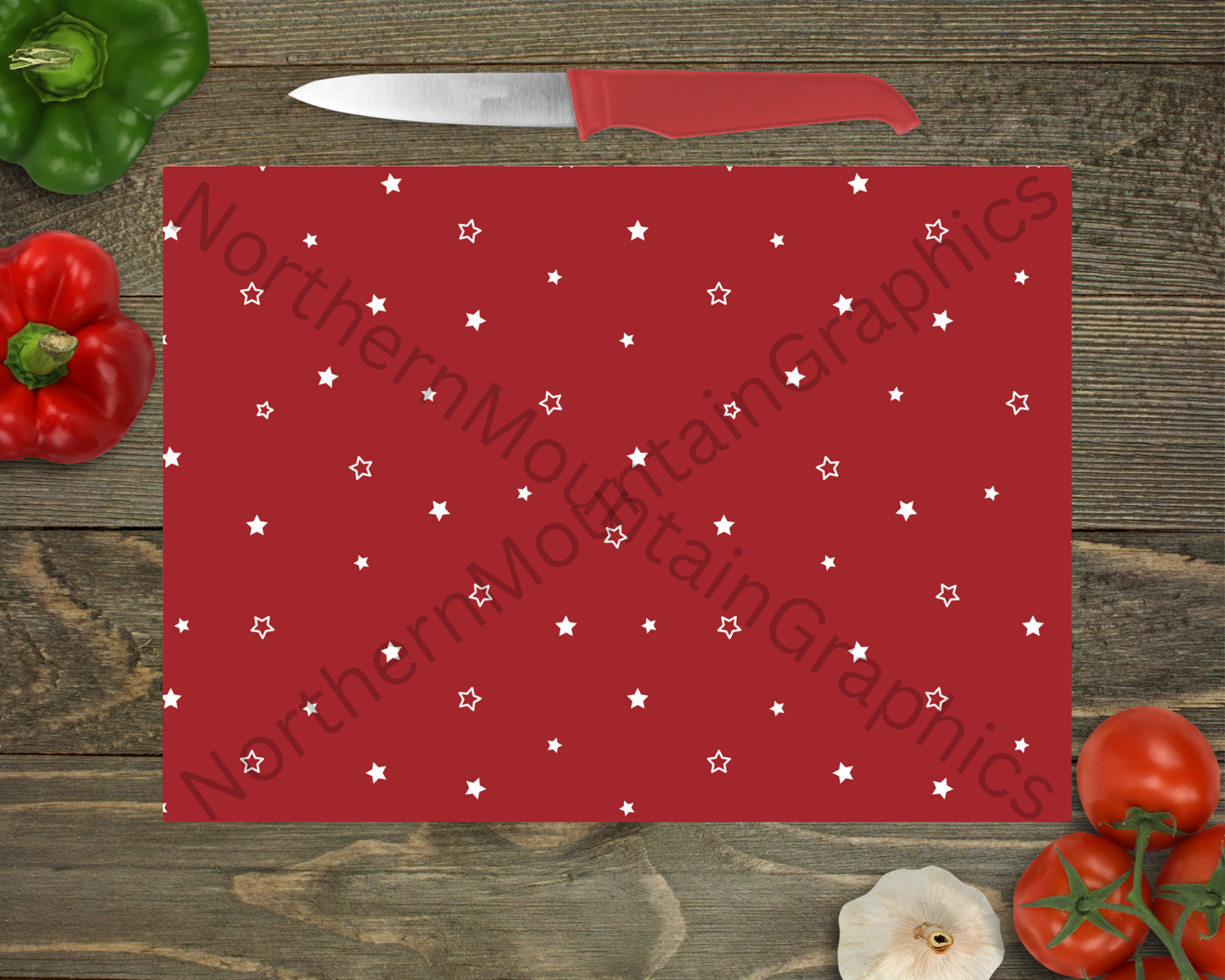 Glass Cutting Board Christmas
